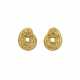DAVID WEBB HAMMERED GOLD EARRINGS - photo 1