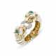 DAVID WEBB ENAMEL, EMERALD AND DIAMOND TIGER BANGLE BRACELET - Foto 1