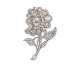ANTIQUE DIAMOND EN TREMBLANT FLOWER BROOCH - Foto 1