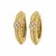 VAN CLEEF & ARPELS DIAMOND & GOLD HOOP EARRINGS - photo 1