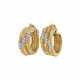 VAN CLEEF & ARPELS DIAMOND AND GOLD HOOP EARRINGS - photo 1