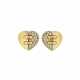 BULGARI DIAMOND AND GOLD HEART EARRINGS - photo 1