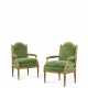 PAIRE DE FAUTEUILS À LA REINE D’ÉPOQUE LOUIS XVI - photo 1