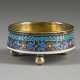 A SILVER-GILT AND CLOISONNÉ ENAMEL SALT - фото 1
