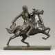 A BRONZE GROUP OF A COSSACK ON THE HORSEBACK - photo 1