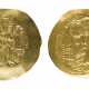 TWO GOLD COINS SHOWING CHRIST PANTOKRATOR AND STS. CONSTANTINE AND HELENA - photo 1