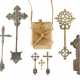 A COLLECTION OF SEVEN COPTIC HAND CROSSES AND A COPTIC TRAVELLING MANUSCRIPT SHOWING - photo 1