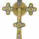 A BRASS AND CLOISONNÉ ENAMEL CRUCIFIX - фото 1