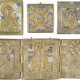 A COLLECTION OF FOUR BRASS ICONS INCLUDING IMAGES OF THE MOTHER OF GOD AND A TRIPTYCH - photo 1