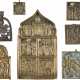 A COLLECTION OF SEVEN BRASS ICONS DEPICTING DEISIS, WARRIOR SAINTS AND LITURGICAL FEASTS - photo 1