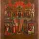 A LARGE ICON SHOWING THE PROTECTING VEIL OF THE MOTHER OF GOD (POKROV) - photo 1