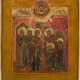 AN ICON SHOWING THE APPEARANCE OF THE MOTHER OF GOD TO ST. SERGEY OF RADONEZH - photo 1