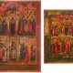 TWO ICONS SHOWING THE PROTECTING VEIL OF THE MOTHER OF GOD (POKROV) - photo 1