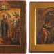 TWO SMALL ICONS SHOWING PORTRAITS OF THE MOTHER OF GOD - photo 1