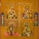 A FINE QUADRI-PARTITE ICON SHOWING IMAGES OF THE MOTHER OF GOD - photo 1
