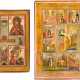 TWO ICONS: A QUADRI-PARTITE ICON AND A FEAST DAY ICON - photo 1