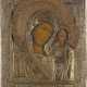 A SMALL ICON SHOWING THE KAZANSKAYA MOTHER OF GOD WITH OKLAD - photo 1