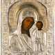 AN ICON SHOWING THE KAZANSKAYA MOTHER OF GOD WITH OKLAD - photo 1