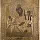 AN ICON SHOWING THE MOTHER OF GOD 'OF UNEXPECTED JOY' WITH OKLAD - фото 1