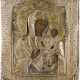 A SMALL ICON SHOWING THE IVERSKAYA MOTHER OF GOD WITH OKLAD - фото 1