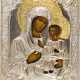 A SMALL ICON SHOWING THE IVERSKAYA MOTHER OF GOD WITH OKLAD - photo 1