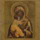 A FINE ICON SHOWING THE VLADIMIRSKAYA MOTHER OF GOD - фото 1