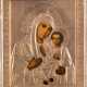 A SMALL ICON SHOWING THE IVERSKAYA MOTHER OF GOD WITH OKLAD - photo 1