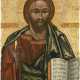 A MONUMENTAL ICON SHOWING CHRIST PANTOKRATOR FROM A CHURCH ICONOSTASIS - photo 1