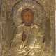 AN ICON SHOWING CHRIST PANTOKRATOR WITH OKLAD - photo 1
