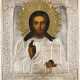 AN ICON SHOWING CHRIST PANTOKRATOR WITH OKLAD - photo 1