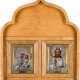 A VERY FINE PAIR OF WEDDING ICONS SHOWING THE IVERSKAYA MOTHER OF GOD AND CHRIST - photo 1