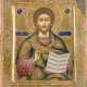 A SMALL ICON SHOWING CHRIST PANTOKRATOR - photo 1