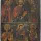 A TWO-PARTITE ICON SHOWING THE DEISIS AND SELECTED SAINTS - фото 1