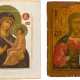 TWO ICONS: CHRIST PANTOKRATOR AND THE MOTHER OF GOD OF TIKHVIN - photo 1