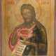 A LARGE ICON SHOWING ST. JOHN THE FORERUNNER FROM A DEISIS - photo 1