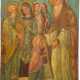 A LARGE ICON SHOWING THE ENTRY OF THE MOTHER OF GOD INTO THE TEMPLE - фото 1