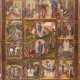 A LARGE ICON SHOWING THE RESURRECTION OF CHRIST AND THE DESCENT INTO HELL SURROUNDED BY - photo 1