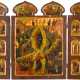 TRIPTYCHON MIT DER ANASTASIS UND HOCHFESTEN DES ORTHODOXEN KIRCHENJAHRES - Foto 1
