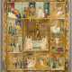 AN ICON SHOWING THE RESURRECTION SURROUNDED BY TWELVE MAJOR FEASTS OF THE CHURCH - photo 1