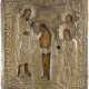 AN ICON SHOWING THE BAPTISM OF CHRIST WITH OKLAD - photo 1