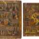 TWO LARGE ICONS OF THE RESURRECTION AND DESCENT INTO HELL SURROUNDED BY TWELVE FESTIVALS - photo 1