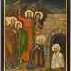 A LARGE ICON SHOWING THE RAISING OF LAZARUS - фото 1
