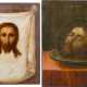 TWO ICONS SHOWING THE MANDYLION AND THE HEAD OF ST. JOHN THE FORERUNNER - photo 1