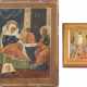 TWO ICONS: A MINIATURE ICON SHOWING THE TRANSFIGURATION OF CHRIST AND THE NATIVITY OF THE - photo 1