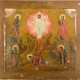 A MONUMENTAL ICON SHOWING THE ASCENSION ON MOUNT TABOR FROM A CHURCH ICONOSTASIS - фото 1