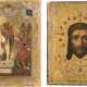 TWO SMALL ICONS SHOWING THE MANDYLION AND THE MOTHER OF GOD 'JOY TO ALL WHO GRIEVE' - photo 1