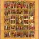 A LARGE AND FINE ICON OF THE RESURRECTION OF CHRIST AND THE MAIN LITURGICAL FEASTS - photo 1