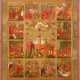 A LARGE AND RARE ICON SHOWING THE CRUCIFIXION OF CHRIST WITH THE PASSION CYCLE - фото 1