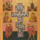 A LARGE STAUROTHEK ICON SHOWING THE CRUCIFIXION AND PORTRAITS OF THE MOTHER OF GOD - photo 1