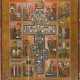 A VERY LARGE STAUROTHEK ICON SHOWING THE CRUCIFIXION OF CHRIST AND MAIN LITURGICAL FEASTS - фото 1